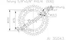 Here you can order the sprocket from Esjot, with part number 513504344: