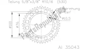 Esjot 513504344 roda dentada - Lado inferior