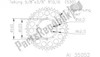 513505240, Esjot, Ktw trasero aluminio 40t, 530    , Nuevo