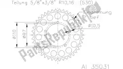 tandwiel van Esjot, met onderdeel nummer 513503148, bestel je hier online: