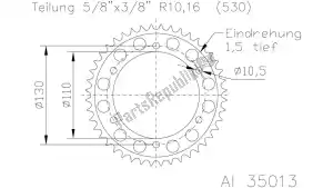 ESJOT 513501348 tandwiel - Onderkant