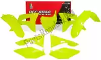 563210636, Rtech, Set plastiques 6 pcs honda jaune fluo    , Nouveau