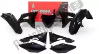 563210634, Rtech, Set plastiques 6 pcs honda noir    , Nouveau