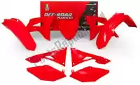 563210632, Rtech, Set plastics 6 pcs honda red    , New