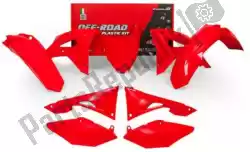 Here you can order the set plastics 6 pcs honda red from Rtech, with part number 563210642:
