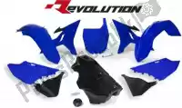 563340510, Rtech, Set plastics revolution yamaha blue/black    , Nieuw