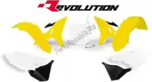RTECH 563340520 set plastics 6pcs rev. w/o tank y yel/blk - Bottom side