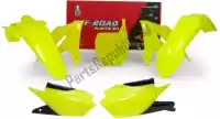 563240566, Rtech, Conjunto de plásticos 5 peças yamaha neon amarelo    , Novo