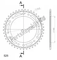 SU6642R, Supersprox, Ktw sigilo trasero 42t, rojo, 525    , Nuevo