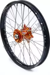 Here you can order the wheel kit 21-1,60 black rim/orange hub 22mm from REX, with part number 4822001310: