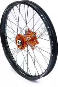 REX 4822001310 kit de roues 21-1,60 jante noire/moyeu orange 22mm - La partie au fond