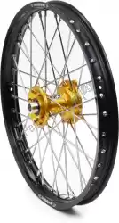 Aquí puede pedir kit ruedas 21-1,60 llanta negra/buje dorado 22mm de REX , con el número de pieza 482300032: