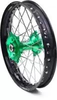 482110037, REX, Kit ruote 19-1.85 cerchio nero/mozzo verde 25mm    , Nuovo