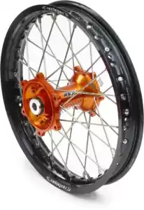 REX 4822110310 wiel kit 18-2,15 black rim/orange hub 20mm - Onderkant