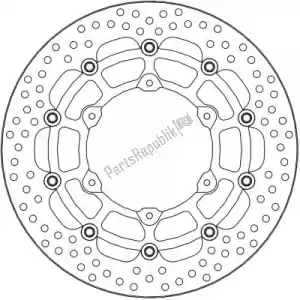 MOTO MASTER 6221112275 disco 112275, disco de alumínio flutuante halo 320 - Lado inferior
