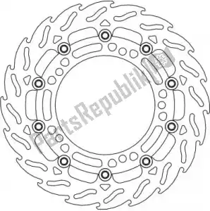 MOTO MASTER 6206112279 disco 112279, disco de alumínio flutuante de chama 300 - Lado inferior