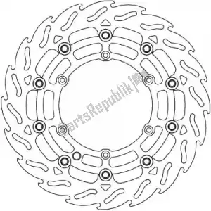 MOTO MASTER 6206112294 disco 112294, disco in alluminio flottante a fiamma 300 - Il fondo