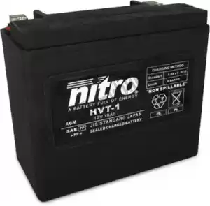 NITRO 104250 battery hvt 01 harley oe 65989-97 - Bottom side