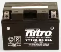 Aquí puede pedir batería nt12a sla de Nitro , con el número de pieza 104302:
