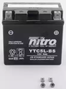 NITRO 104326 battery ntc5l sla - Bottom side