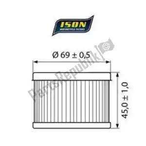 ISON 5249111 filter, oil ison 111 - Upper side