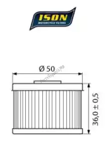 ISON 5249112 filter, oil ison 112 - Upper side