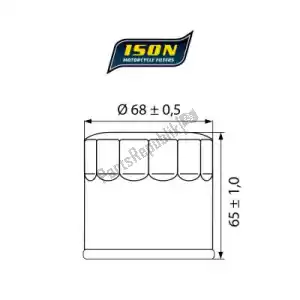 ISON 5249138 filter, olie  ison 138 - Bovenkant