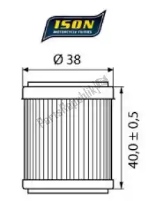 ISON 5249141 filtro, ison de aceite 141 - Lado superior