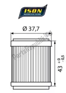 ISON 5249143 filter, olie  ison 143 - Bovenkant