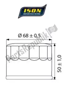 ISON 5249147 filter, olie  ison 147 - Bovenkant