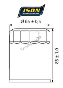 ISON 5249148 filter, olie  ison 148 - Bovenkant