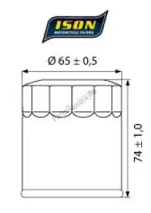 ISON 5249156 filter, oil ison 156 - Upper side