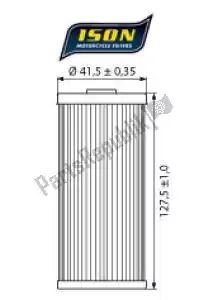 ISON 5249158 filtro, olio ison 158 - Lato superiore