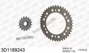 THREED 393D1189243 chain kit chain kit, 3d, aluminum - Bottom side