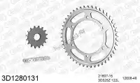 393D1280131, Threed, Chain kit chain kit, 3d, steel    , New