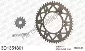 THREED 393D1351801 kit catena kit catena, 3d, alluminio - Il fondo