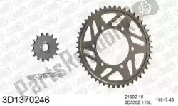 Here you can order the chain kit chainkit, 3d, alu 530 conv from Threed, with part number 393D1370246: