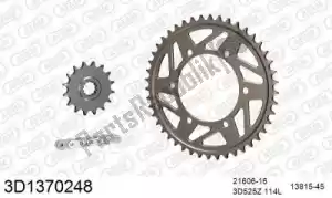 THREED 393D1370248 ketting kit chainkit, 3d, alu - Onderkant