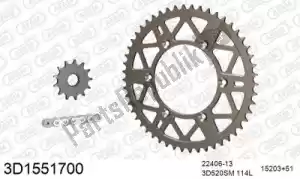 THREED 393D1551700 chain kit chain kit, 3d, aluminum - Bottom side