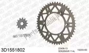 THREED 393D1551802 chain kit chain kit, 3d, aluminum - Bottom side