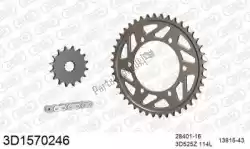 Here you can order the chain kit chain kit, 3d, aluminum from Threed, with part number 393D1570246: