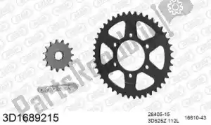 THREED 393D1689215 ketting kit chainkit, 3d, steel - Onderkant