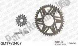 Aquí puede pedir kit de cadena kit de cadena, 3d, aluminio de Threed , con el número de pieza 393D1770407: