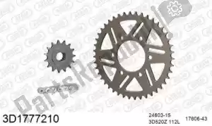 THREED 393D1777210 chain kit chain kit, 3d, aluminum - Bottom side