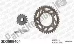 Aquí puede pedir kit de cadena kit de cadena, 3d, aluminio de Threed , con el número de pieza 393D3689404: