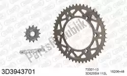 Here you can order the chain kit chain kit, 3d, aluminum from Threed, with part number 393D3943701: