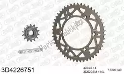 Here you can order the chain kit chain kit, 3d, aluminum from Threed, with part number 393D4226751: