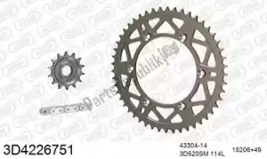 THREED 393D4226751 chain kit chain kit, 3d, aluminum - Bottom side