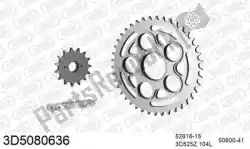 Here you can order the chain kit chain kit, 3d, steel from Threed, with part number 393D5080636:
