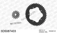 393D5087403, Threed, Chain kit chain kit, 3d, steel    , New